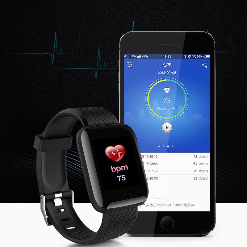 Smart Bracelet Smarthwatch Men Women Smartband Silicone Sports Band Fitness Tracker Heart Rate Monitor Smart Band Smart Whatch