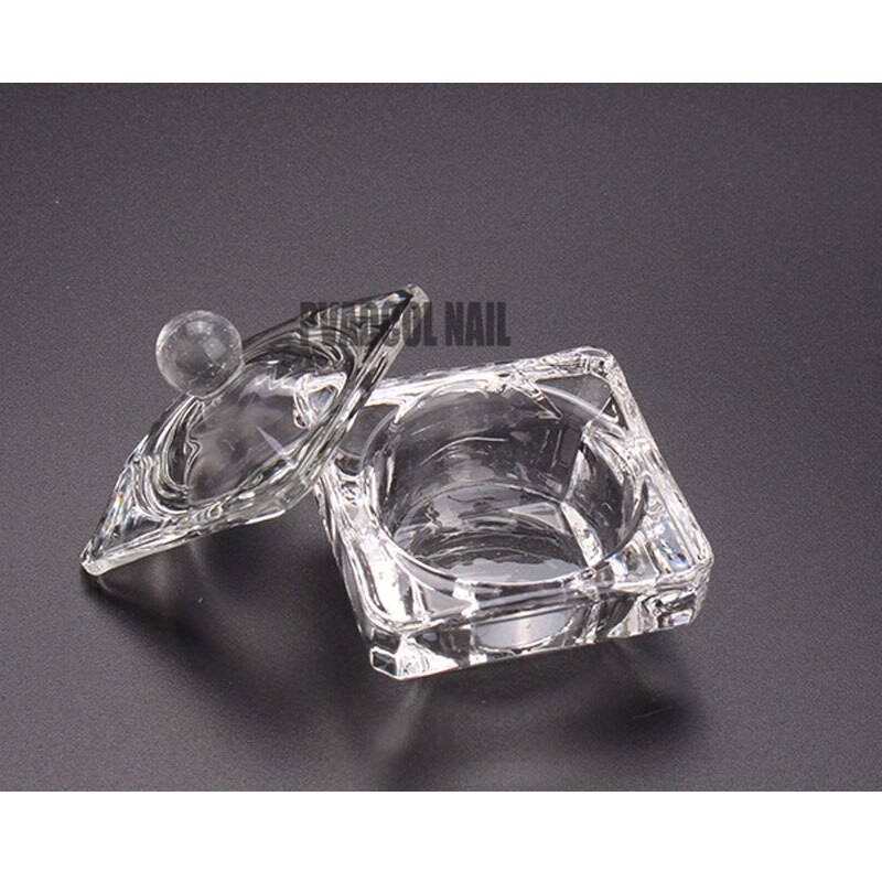 Acryl Flüssigkeit Pulver Kristall Glas Dappen Gericht Halfter mit Deckel Nagel Kunst Werkzeug: Typ 4