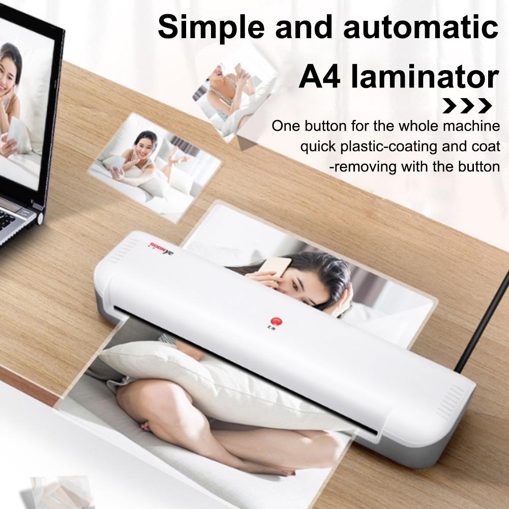A4 Laminator Machine Portable Thermal Laminating Machine With 10 Pouches Fast Warm-up No Bubbles For Home Office School Use