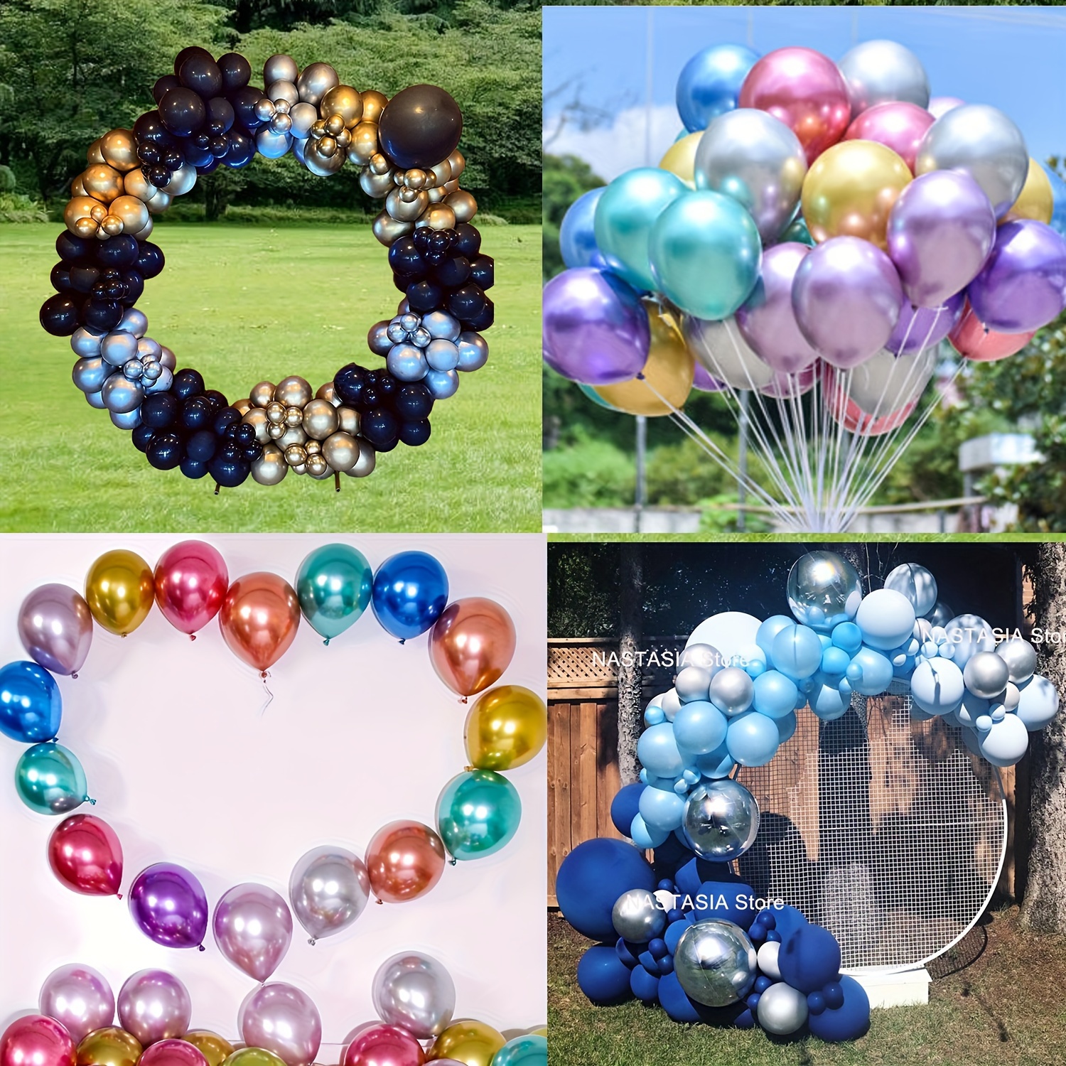 10/30/50 Uds. Globos metálicos de varios colores, globos de látex cromado de 10 pulgadas para decoración de de cumpleaños, boda, Baby Shower