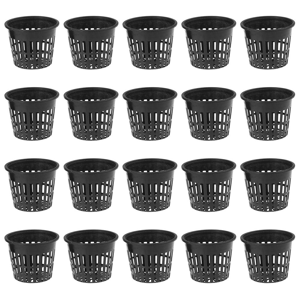 20pcs Hydroponic Container Orchid Pot Slotted Mesh Pot Nursery Pots Hydroponic Baskets Plant Grow Cup