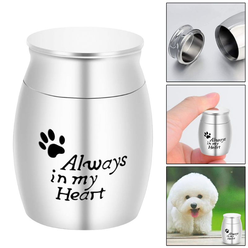 Pet Cremation Urns Stainless Steel Ash Memorial Container Dog Cat Perfect Resting Place Storage Holder