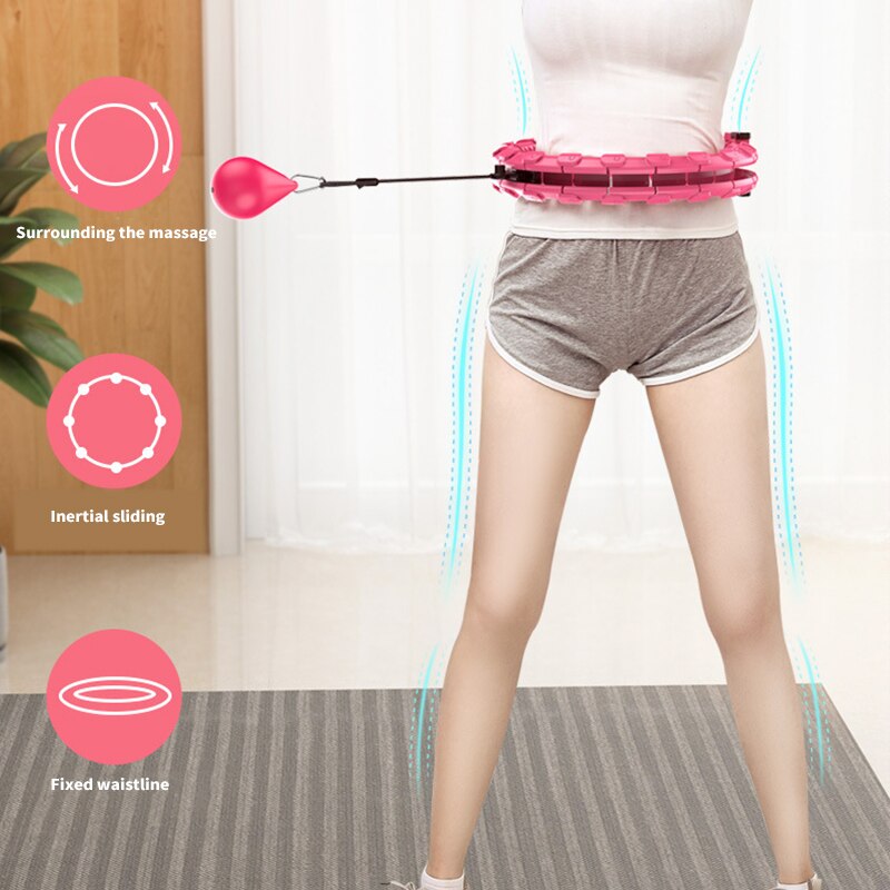 Magic hoop cintura fina perda de exercício abdominal pesos inteligente contagem inteligente esporte fitness nunca caindo hoop massagem aros