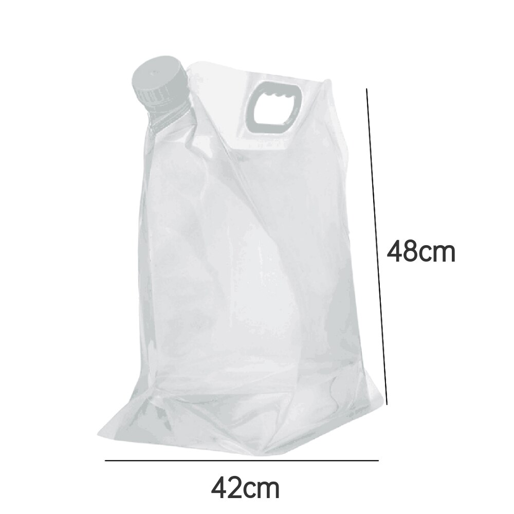 5L/10L Draagbare Outdoor Opvouwbare Folding Inklapbare Water Zakken Camping Carrier Camping Waterzak Water Fles: 15L White no Faucet