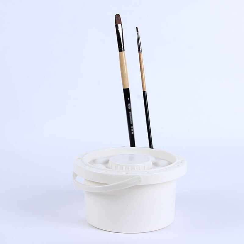 Brush Washing Bucket Multifunction Paint Brush Basin with Brush Holder &amp; Color Palette 2 In 1 Artist Brush Cleaner