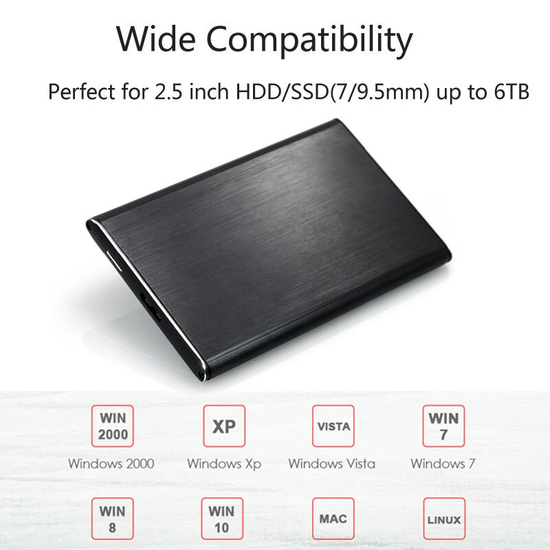 2.5 Inch Hdd Case Sata Naar USB3.0 Ssd Adapter Voor Samsung Wd Seagate Ssd Harde Schijf Box Externe Hdd behuizing Met Uasp 6Gbp