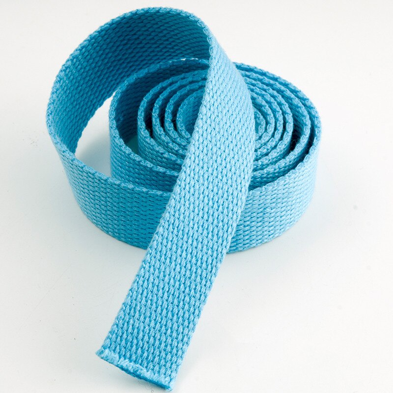3 metry 32mm płótno wstążka saszetka na pasek bawełniana taśma poliestrowa/bawełniana taśma plecakowa taśma szyta torba akcesoria do paska: Sky blue