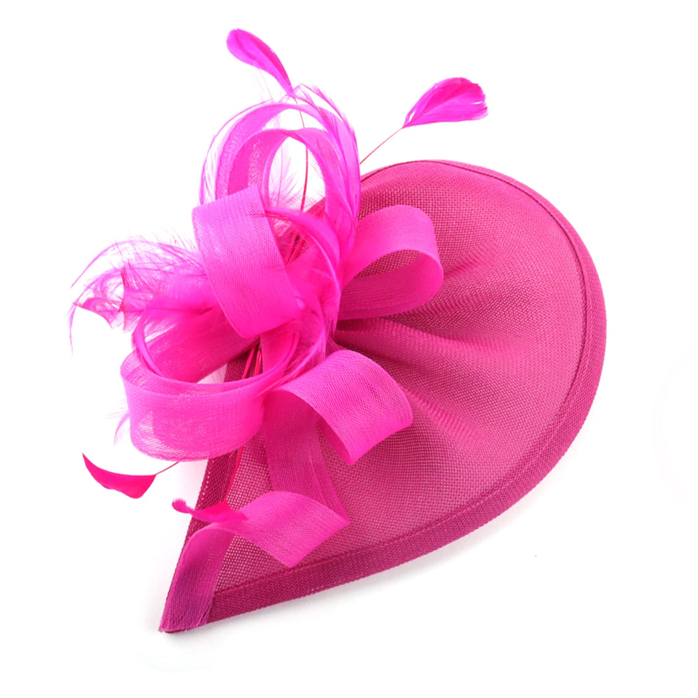 Charmante Fascinators Veer Bruiloft Mesh Hoed Bloem Bruid Cocktail Tea Party Hoofddeksels Vrouwen Hoed Hoofdband Haaraccessoire: WHITE