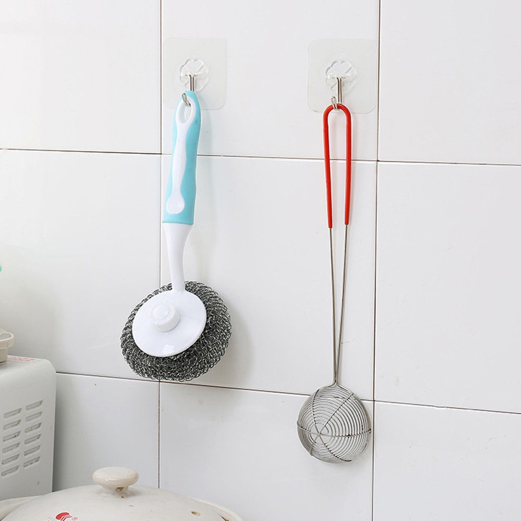2/6/10 pièces crochet de suspension ventouse adhésif mur aspirateur ventouse salle de bain lourde Transparent support de charge en acier inoxydable Transparent