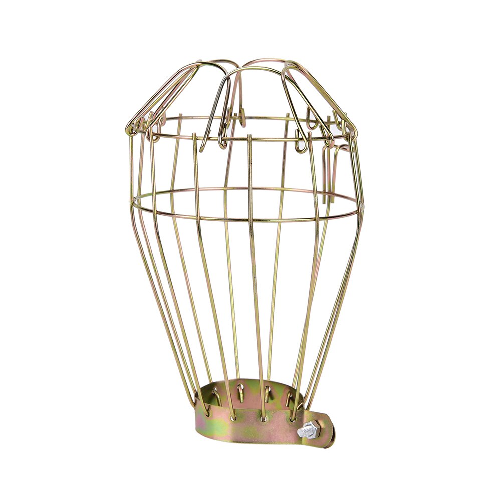 Protector de bombilla de acero Vintage E27, abrazadera en jaula de lámpara de Metal, luz de problemas Retro, cubiertas de lámpara industriales, sombras de lámpara, linternas