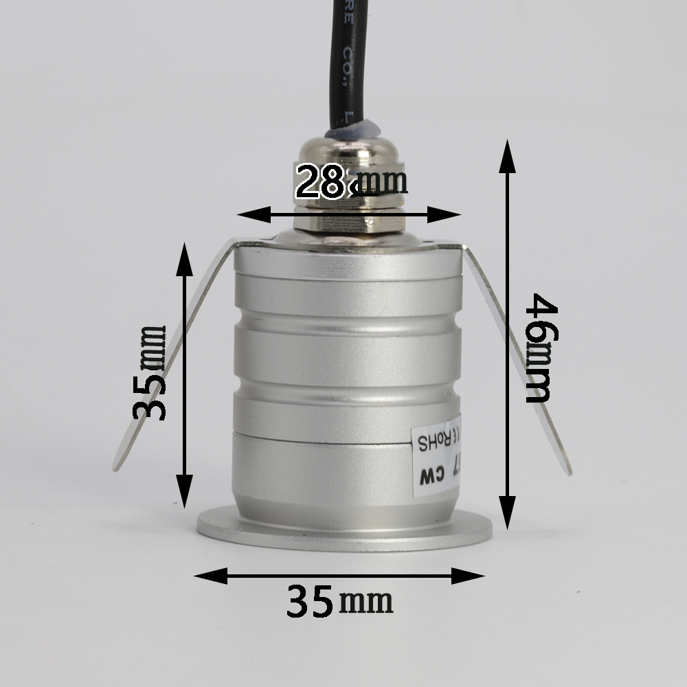 1W Led Recessed Stair Light IP67 Waterproof Step Light 12-24V Deck Staircase Wall Lamp Outdoor Garden Path Yard Landscape Light