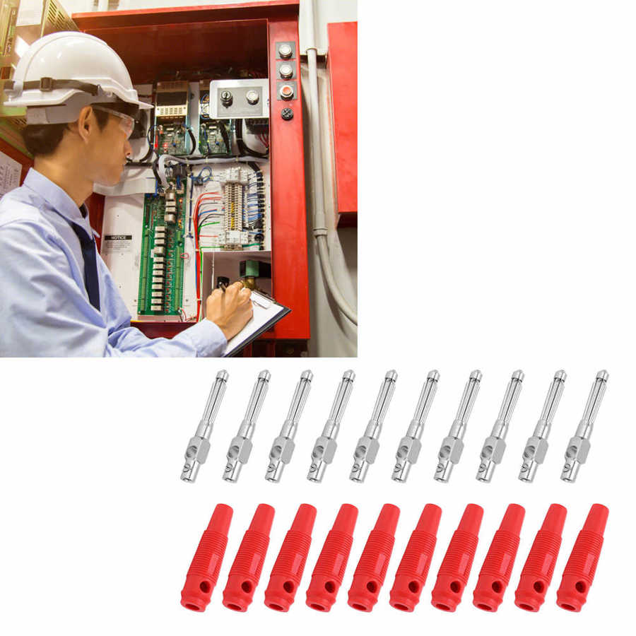 4mm wtyczka bananowa dobry kontakt 7 głośniczek z pinami złącza bananowe z miękkim rękaw izolacji dla głośnika