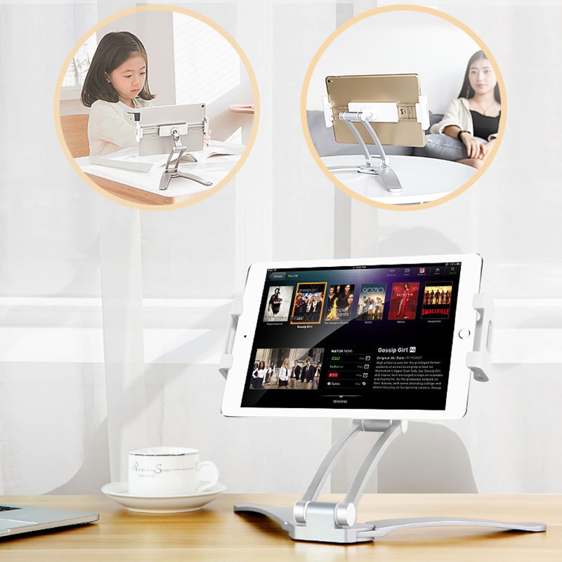 SMOYNG supporto da tavolo per Tablet da cucina in lega di alluminio supporto pieghevole per iPhone iPad Pro Mipad staffa per montaggio a parete
