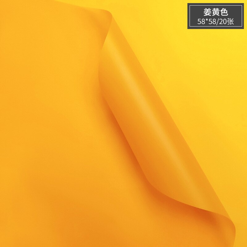 20 Stks/pak Mist Papieren Bloem Inpakpapier Bloem Diy Materiaal Doorschijnend Effen Kleur Waterdichte Koreaanse Bloem Inpakpapier: Oranje
