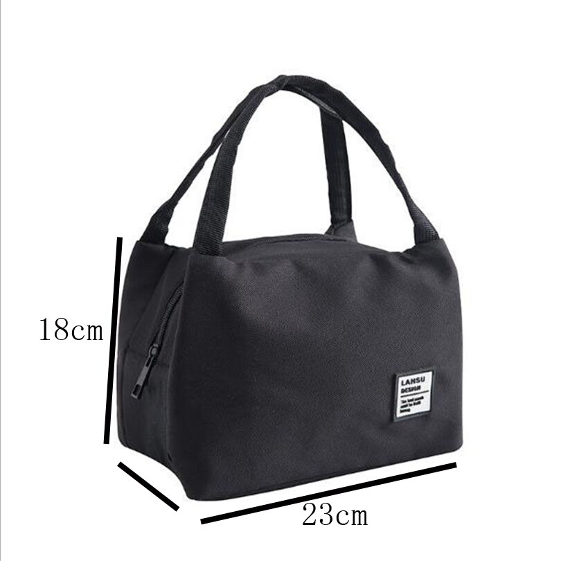 lunch Box For Women Kids Men Insulated Canvas Box Tote Bag Thermal Cooler Food Lunch Bags Waterproof Handle Carrying Lunch Cases