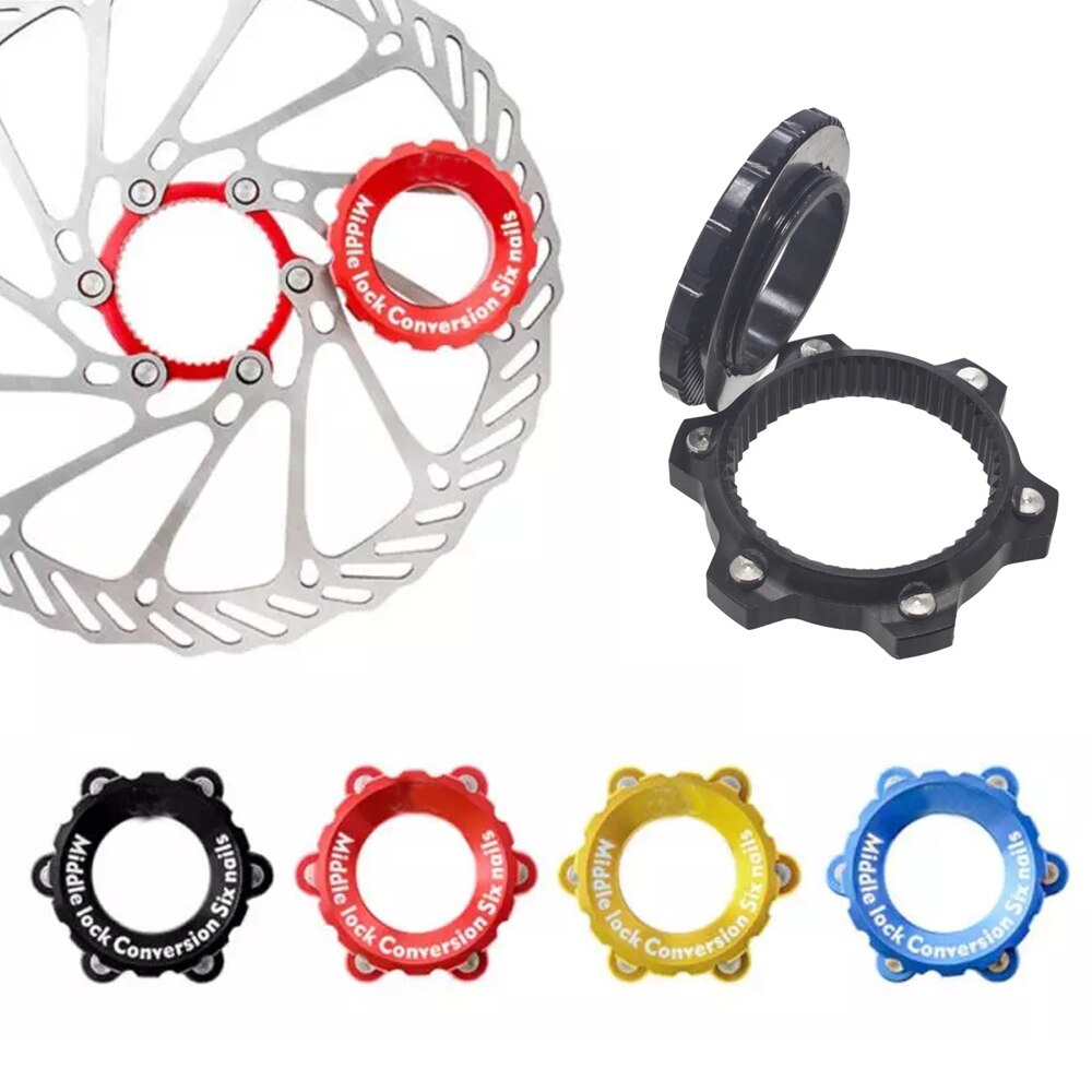 Accessoires de cyclisme pour frein à disque en alliage d'aluminium, pièces de vélo, moyeux de verrouillage central, adaptateur de verrouillage central, siège de Conversion