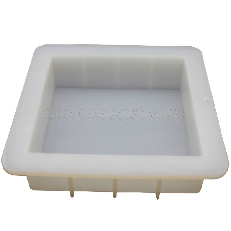 6 Inch Vierkante Cube Silicone Slab Mold Voor Zeep Maken Capaciteit 1100Ml