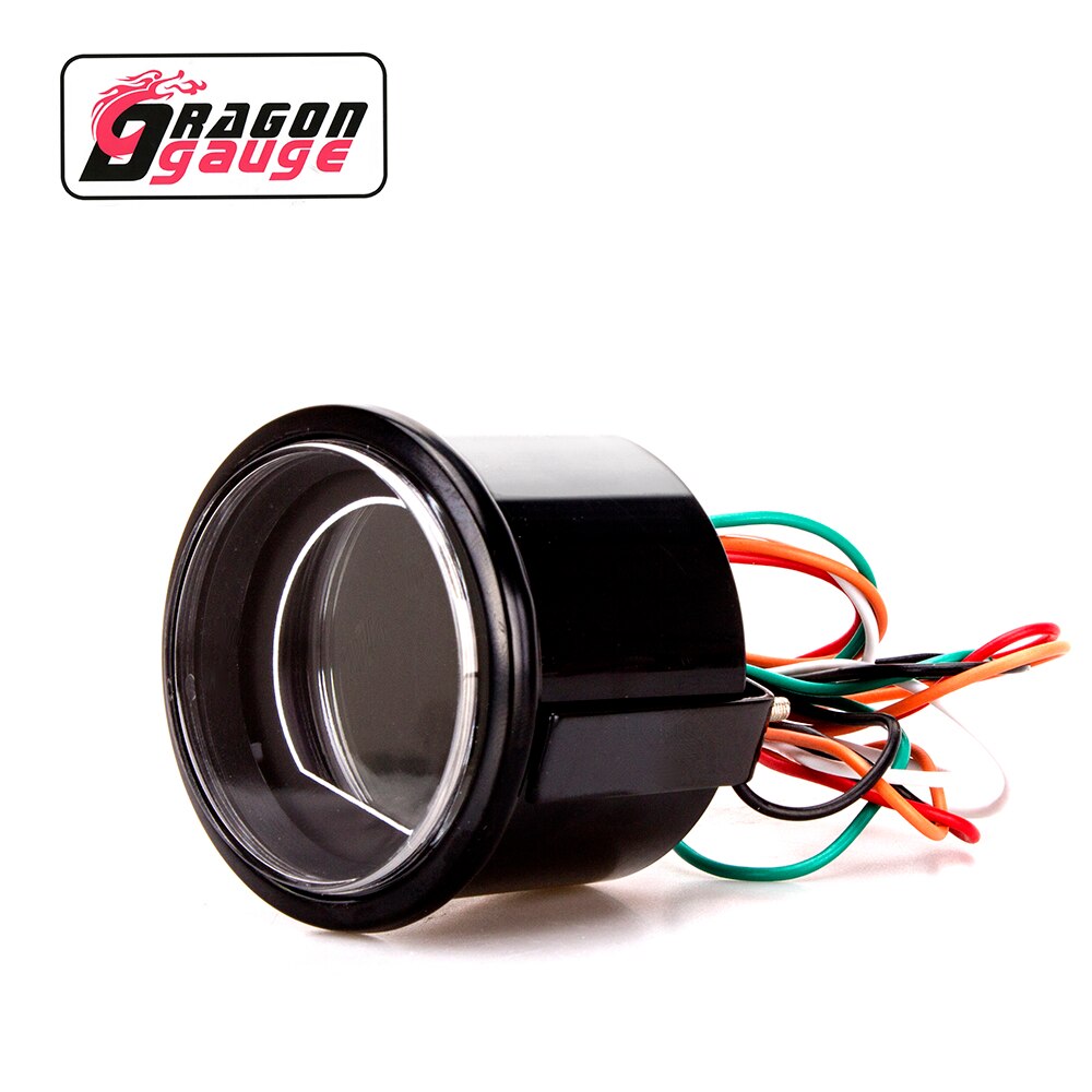 Tacómetro de coche DRAGON 」, medidor de RPM, pantalla Digital LED, conversión de luz roja y azul, medidor avanzado de Ventas de Fábrica para coche de 12V, 52MM