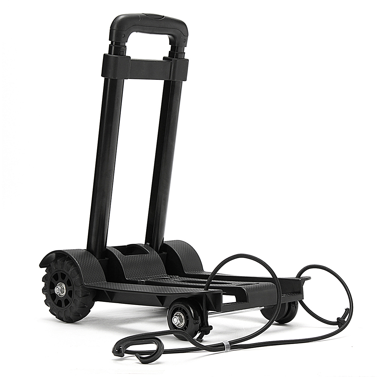 75KG Aluminum Handle Plastic Wheels Folding Cart Shopping Trolley Casters for Shopping Luggage Carrier