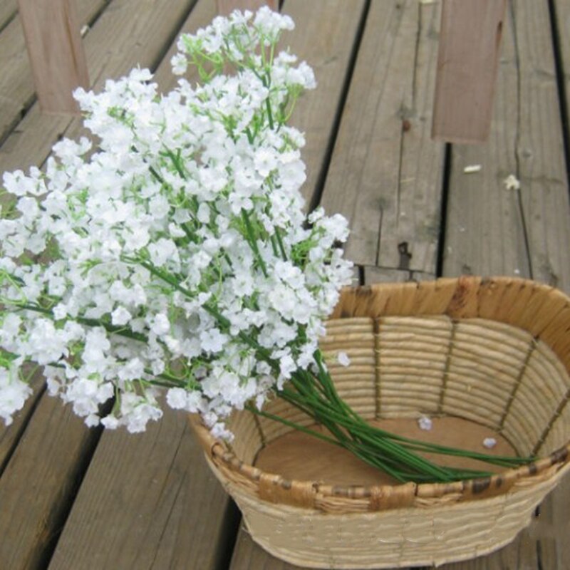 1/10/20/50 Pcs Artificial Flowers Plastic Gypsophila Flower Heads White Babies Breath DIY Floral Bouquets Wedding Home Decor