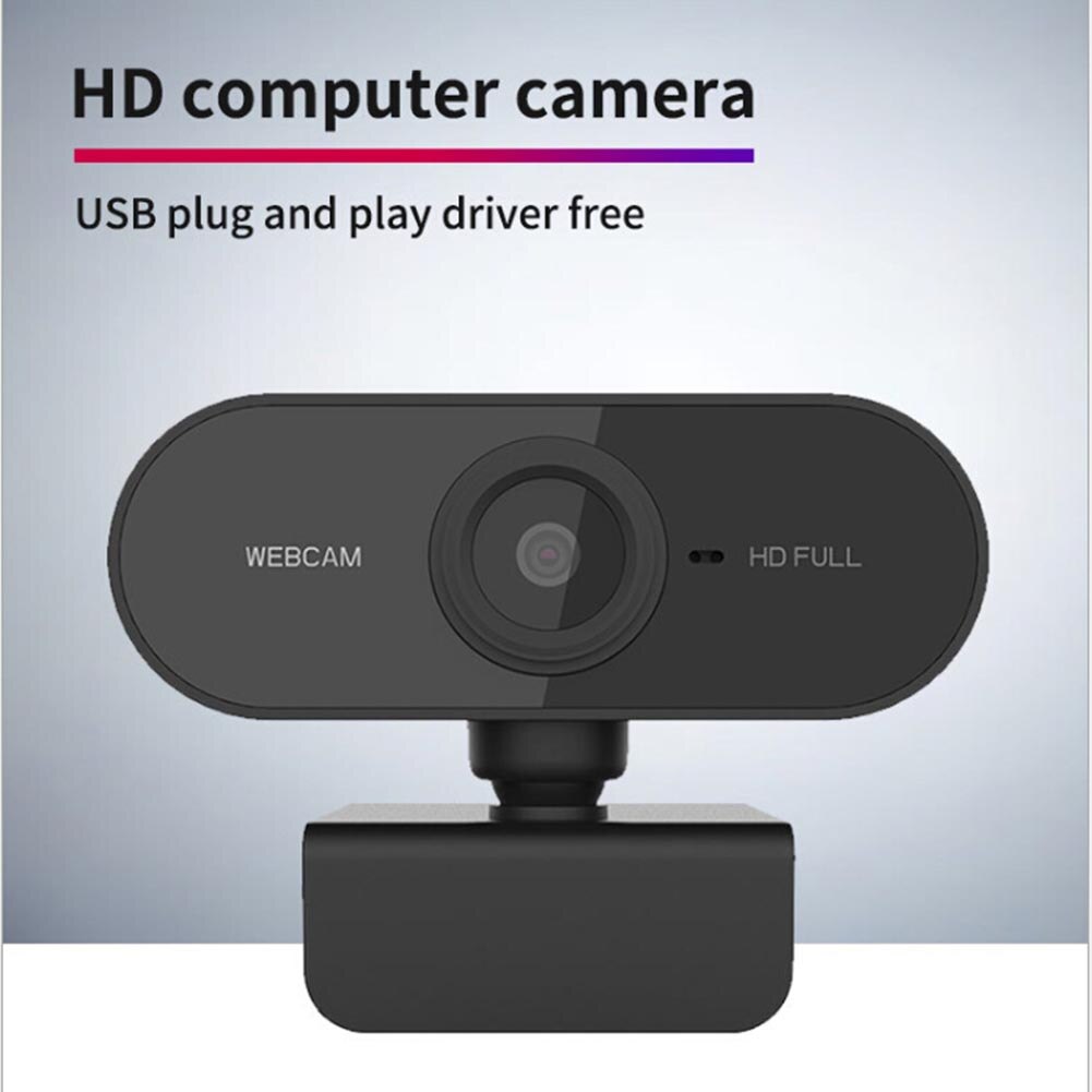 1920x1080P HD computadora Webcam de PC USB 2MP-conductor de 360 grados giratorio Autofocus cámara Web con micrófono