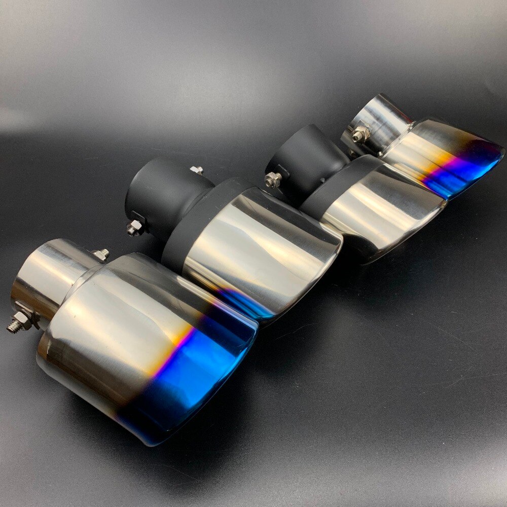 Universal Car Exhaust Pipes Twin Tail Pipes Auto Exhaust Pipe Rear Pipe Exhaust System Car Products Auto Accessories