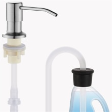 Stainless Steel Kitchen Sink Soap Dispenser Detergent Liquid Soap Dispenser Pump Bathroom Press Dispenser Head with 1 meter Tube