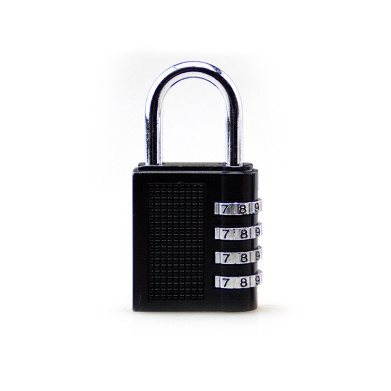 10 Digit Push Button Password Lock Chrome Plated Anti-theft Combination Padlock Push Password Locking Mechanism for Locker etc: black 4password