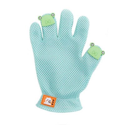 Haustier Handschuh Katze Pflege Handschuh Katze Haar Entferner Bürste Handschuhe Hund Kamm für Katzen Schlecht Sauber Massage Haar Entferner Bürste für Hunde Katzen: Grün Rechts Hand