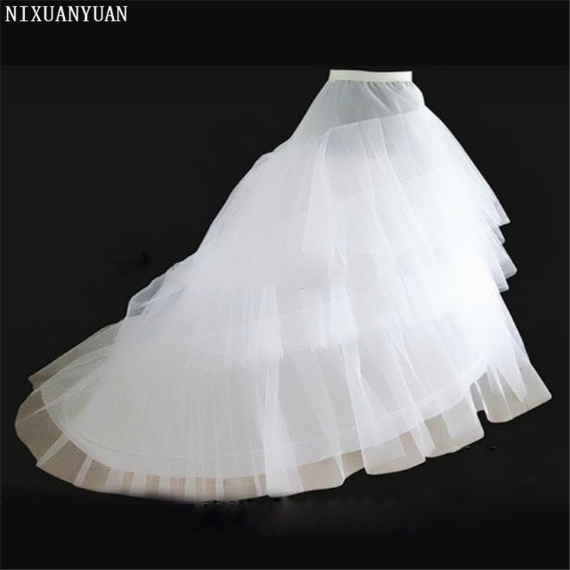 NIXUANYUAN Hochzeit Petticoat Unterrock Großen Zug Weiß Krinoline Unterhose 3 Reifen Petticoat Plus Größe Braut Hochzeit Zubehör