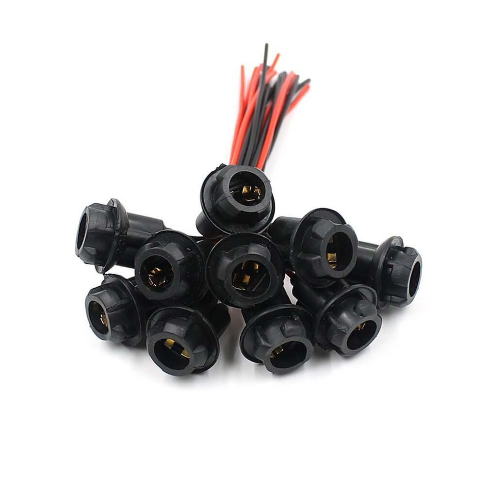 T10 support Instrument lumière ampoule prise connecteur adaptateur led 10 pièces pour moto/voiture/camion/bateau