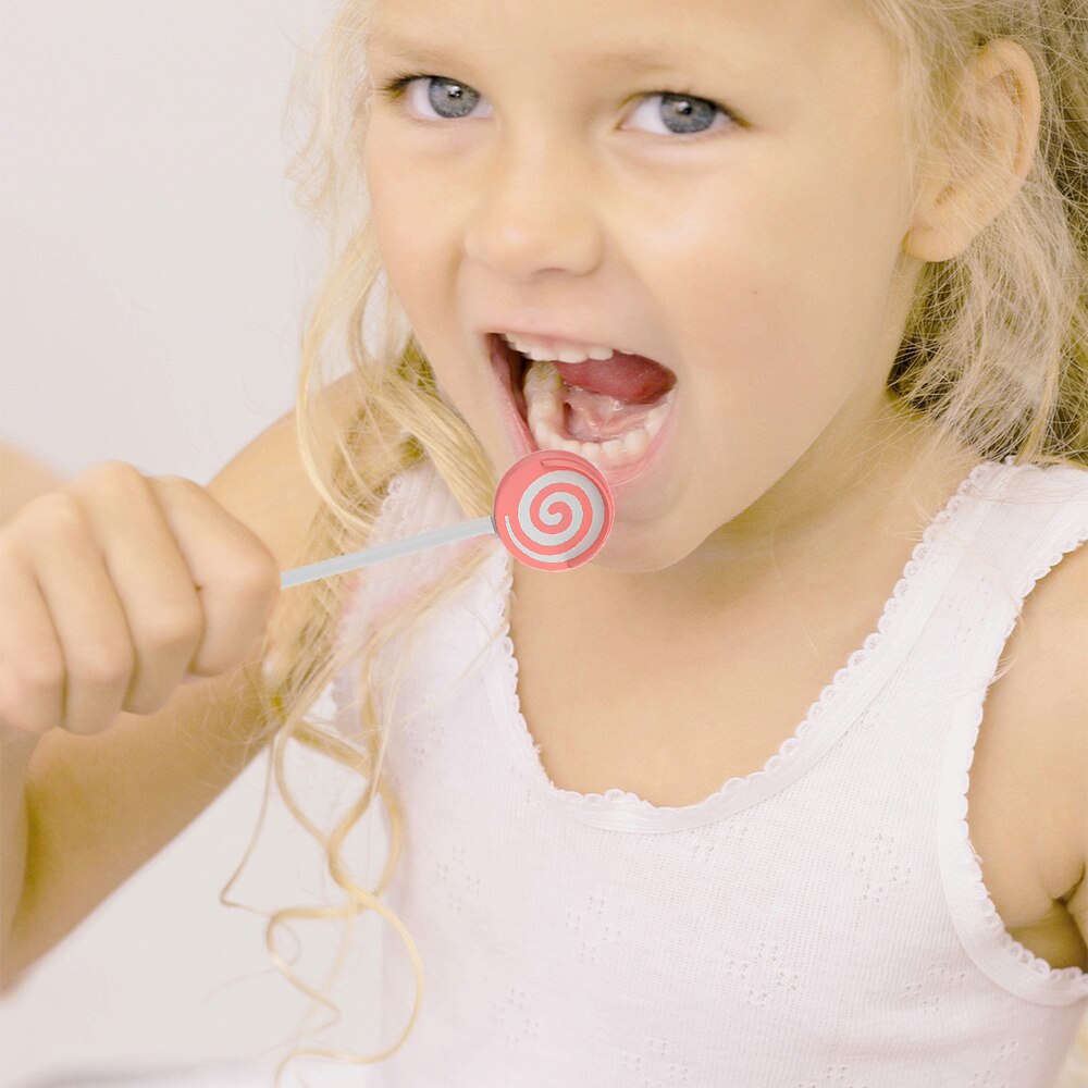 Anti-poeira criança língua raspador limpador lollipop infantil bebê língua escova de limpeza portátil cuidados com o bebê crianças presente de aniversário