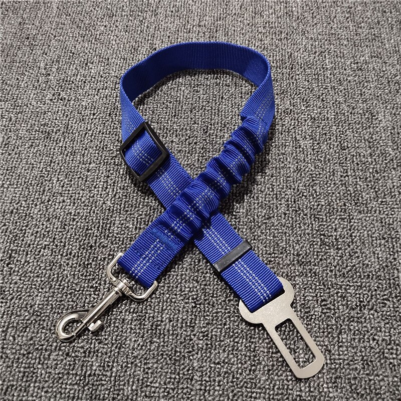 Autogordel Hond Seat Belt Hondenriem Voertuig Riem Verstelbare Demping Elastische Reflecterende Veiligheid Touw Voor Hond Kat Huisdier levert: blue