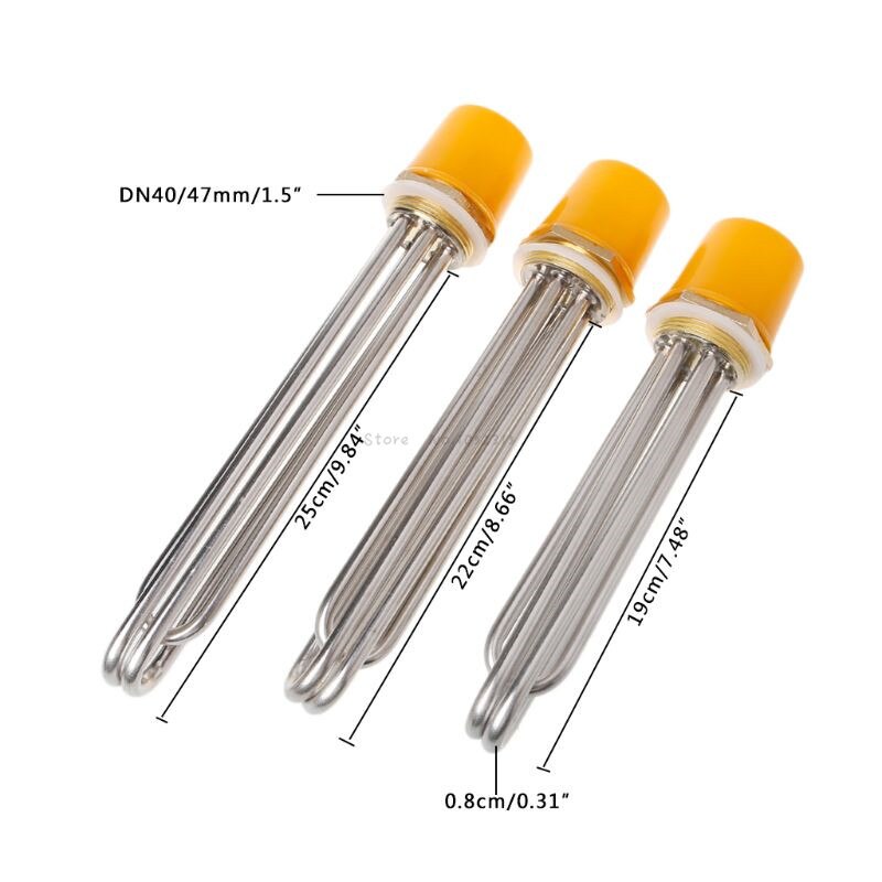 1PC 220V Tri-clamp 2 OD64 Heater SS304 Electric Water Heater Heater Element 260mm/280mm/300mm 3.0 kW / 4.5kW / 6kW