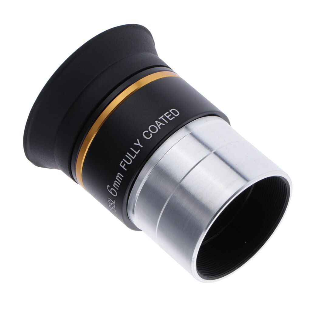 Ocular de telescopio Plossl de 1,25 ''6mm (aleación de aluminio + vidrio óptico)