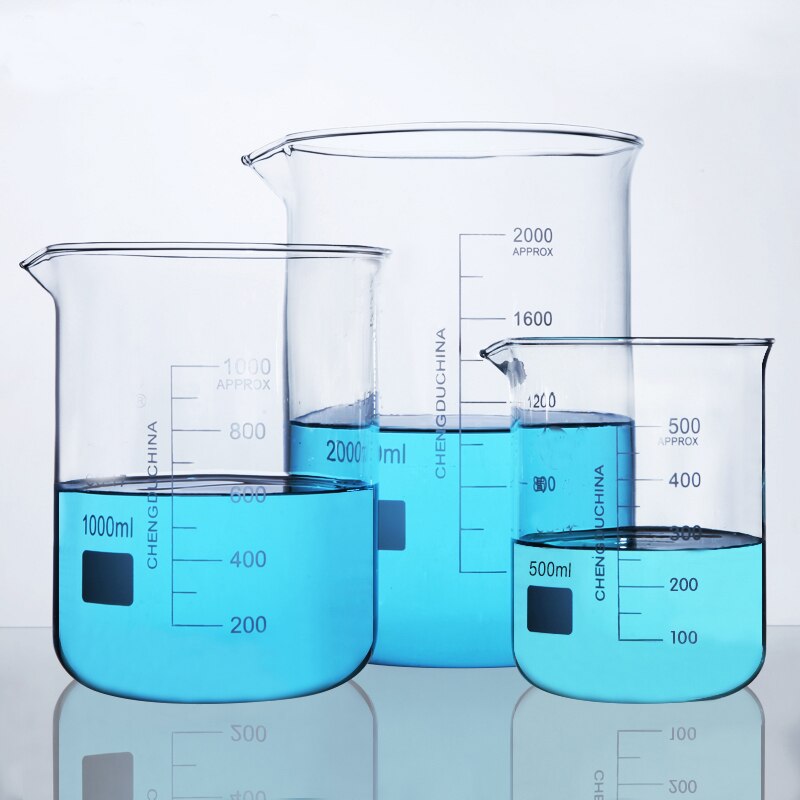 LINYEYUE 200mL Glas Becher Borosilikatglas Messbecher hohe temperatur widerstand Labor Chemie Ausrügestochen