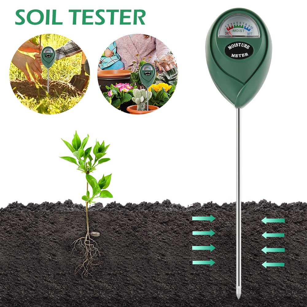 Testeur numérique de PH de sol 4 en 1, outil de jardin, mesure de l'humidité et de l'acidité, moniteur de température et de lumière du soleil: NO need battery