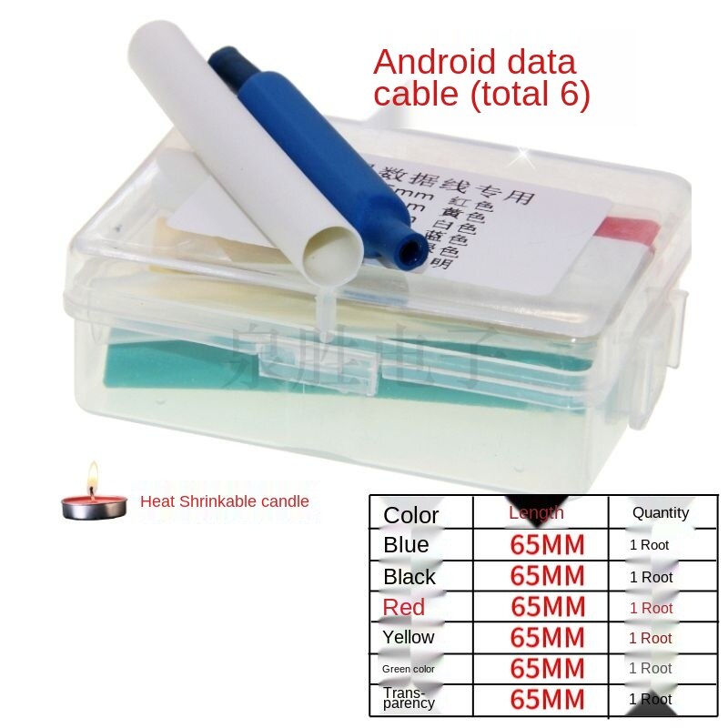 Schrumpf Schlauch Bausatz Isolierung Sleeving Termoretractil Polyolefin Schrumpfen Verschiedene Schrumpf Schläuche Draht Kabel für Kabel: 6Stck Pro Android