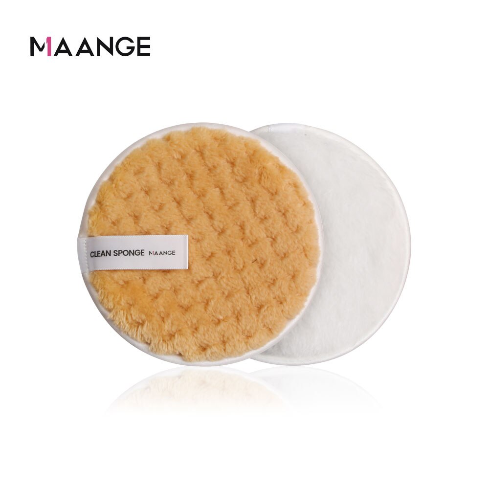 1PC Double-sided Reusable Sponge Puff Colorful Cosmetic Removal Face Washing Cleaner Puff Women Makeup Accessories: orange