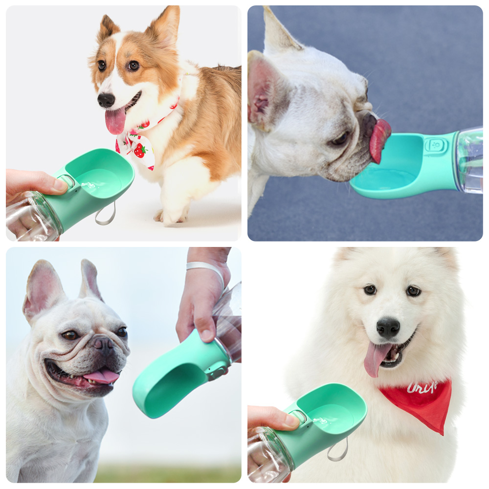 Hundewasserflasche für kleine große Hunde, Katze, tragbarer Welpenbecher, draussen-Reisen, auslaufsicher, trinkend, Deutscher Schäferhund, Heimtierbedarf