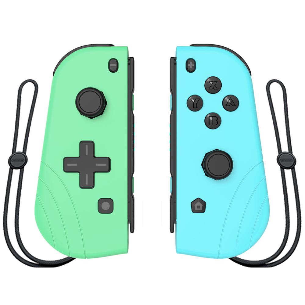 for Nintendo Switch Bluetooth Left & Right Wireless Controller 2 vibration six-axis somatosensory function one-click wake-up: blue green