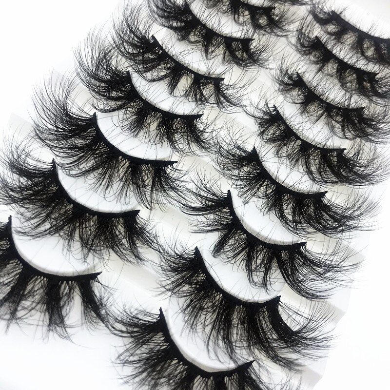 Mink Eyelashes 25mm Lashes Fluffy 3d Mink Lashes Makeup Dramatic Long Natural Eyelashes Eyelash Extension Maquillaje: 8 pairs 6D-3