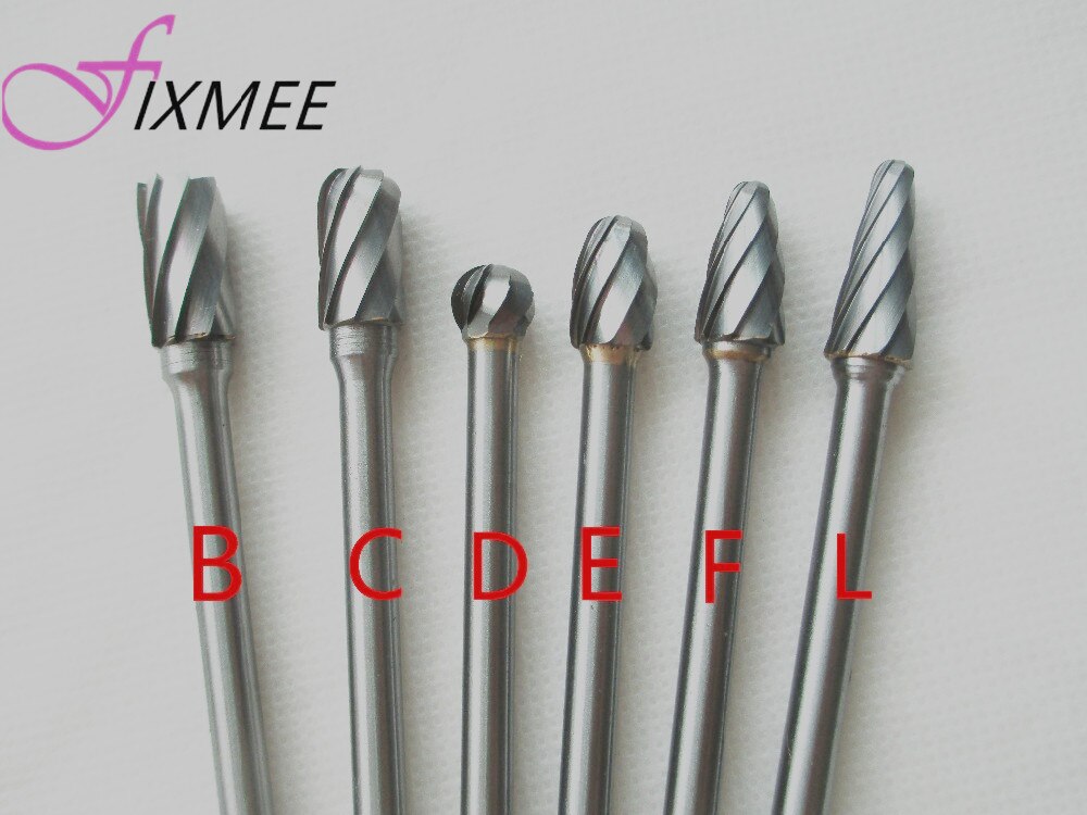 Fraises rotatives en carbure de tungstène, , 150mm de Long 6x10mm, coupe en aluminium, fraises rotatives, ensemble d'outils électriques, foret