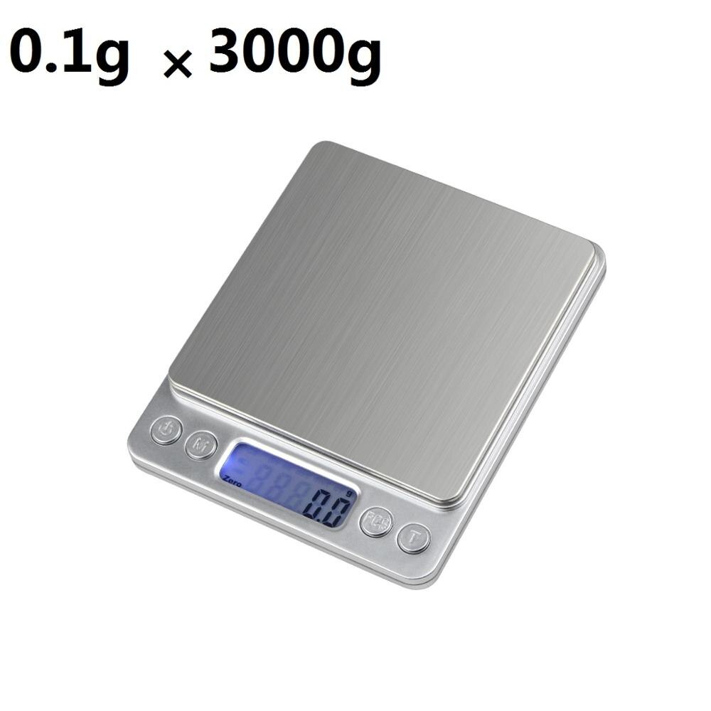 0.5/1/2/3/4/5/10 Kg× 1/0.1/0.01g balances de cuisine haute précision affichage numérique Balance électrique pour bijoux Balance cuisine pesage: B-0.1gX3000g
