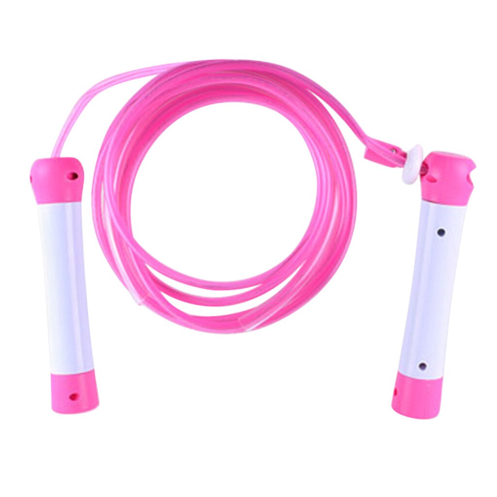 Kids LED Light Flash Adjustable Movement Rope Skipping Kids Jump Rope Soft Beaded Tangle-Free Seg mented Length Adjustable#40: B