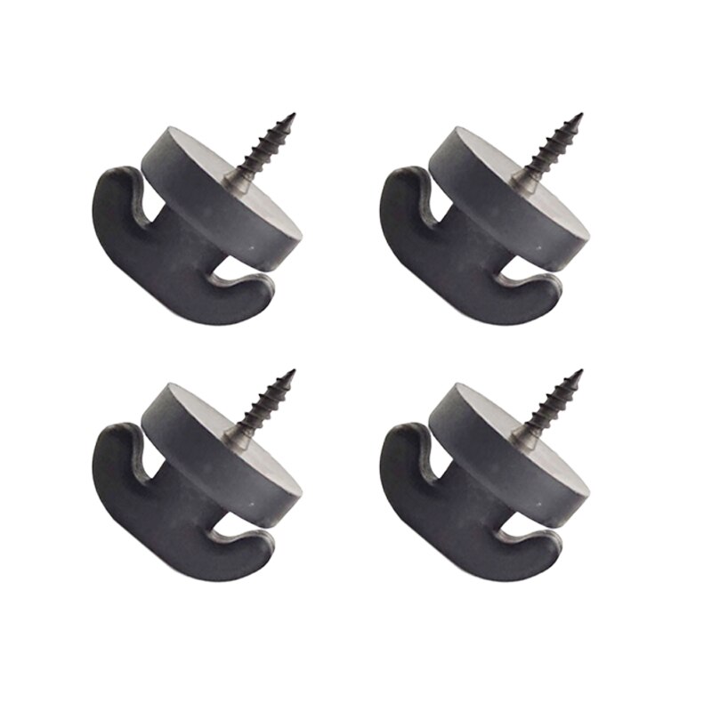 2/4/8pcs Universal Car Net Bag Buckle Tie Down Hook Ring Screw Mount Automobile Rear Trunk Loop Hanging Fixed Hook Buckle: 4pcs