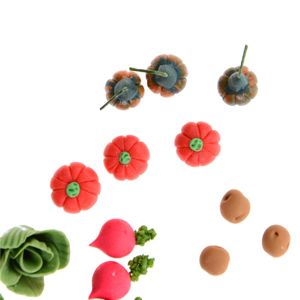 Eetkamer Fruit Groenten Bamboe Mand Voedsel Poppen Miniatuur Voedsel Speelgoed Kok Huis Miniatuur Accessoires