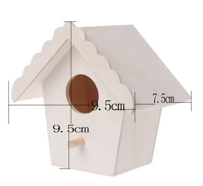 Wooden Bird Nest Hanging Bird House Natural Wooden Bird Cage Resting Place Wall-Mounted Outdoor Birdhouse Wooden Box: D