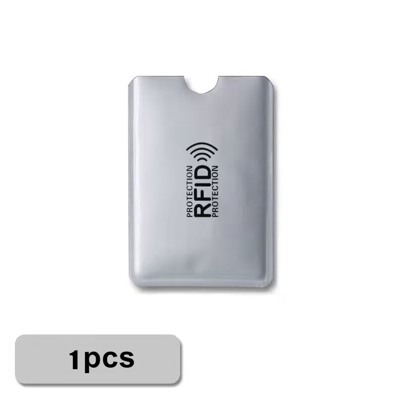 Rfid Blocking Reader Lock Kaarthouder Id Bank Card Case Protector Cover Aluminium Metal Smart Anti-Diefstal Dunne Credit kaarthouder: 1pcs