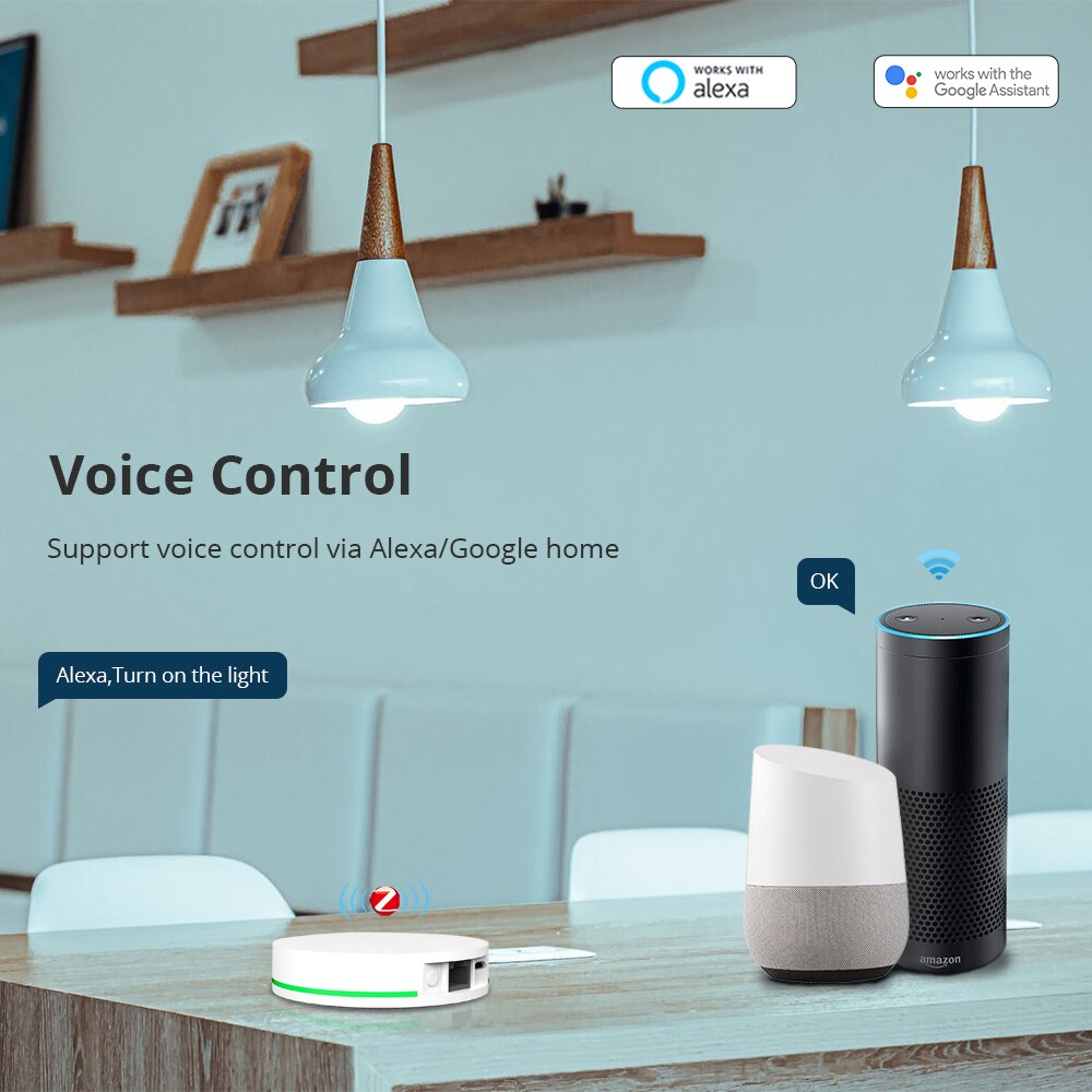 Yagusmart Tuya Zigbee Gateway Zigbee 3.0 Wired Hub with Network Cable Socket Wired Connection Alexa Google Home Remote Control
